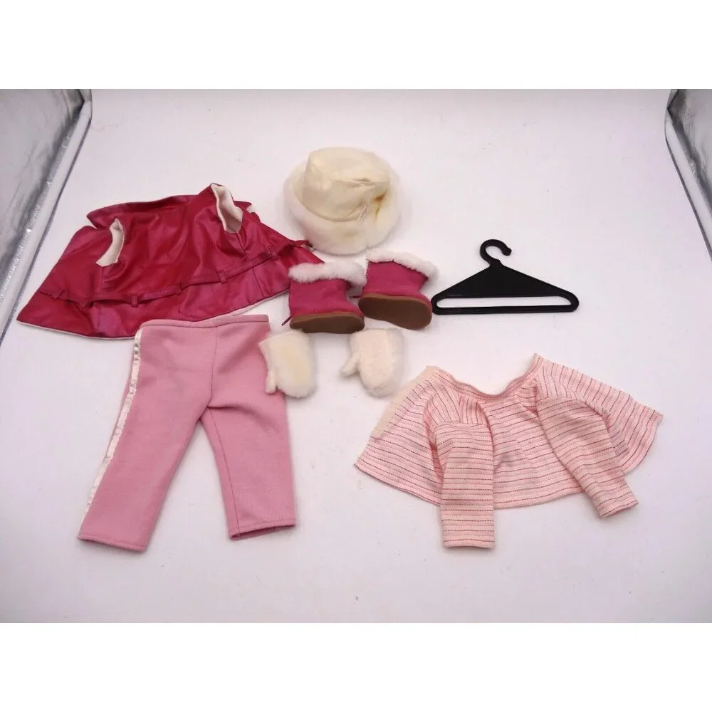 American Girl Pink Winter Snow Ski Trip Outfit 2002 JLY Just Like You and Hanger